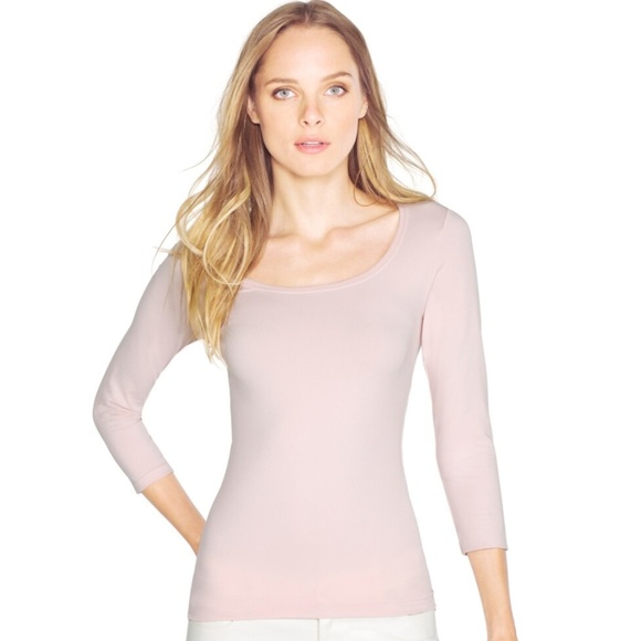 White House Black Market Tops - WHBM Blush Pink 3/4 Sleeve Seamless Tee- Size M White House Black Market Tops - WHBM Blush Pink 3/4 Sleeve Seamless Tee- Size M